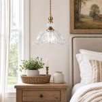 Vilkas Vintage Flower Shaped Glass Pendant Light