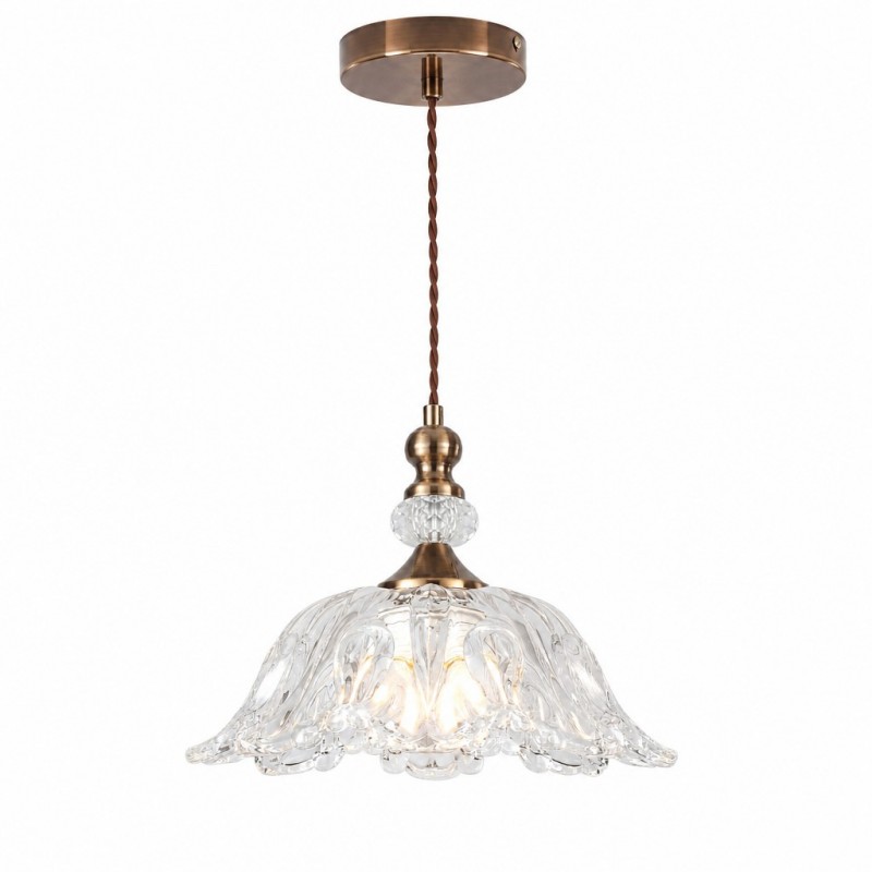 Vilkas Vintage Flower Shaped Glass Pendant Light