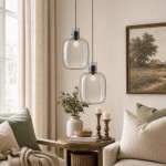 Dravon Minimalist Amber Glass Bottle Pendant Light