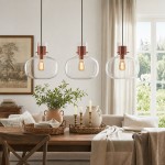 Dravon Minimalist Amber Glass Bottle Pendant Light