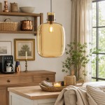 Dravon Minimalist Amber Glass Bottle Pendant Light