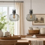 Dravon Minimalist Amber Glass Bottle Pendant Light