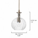 Billie Modern Ribbed Glass Carafe Pendant Light