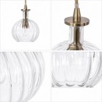 Billie Modern Ribbed Glass Carafe Pendant Light