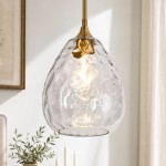 Neville Modern Water Ripples Glass Pendant Light