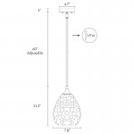 Goad Modern Teardrop Ripple Glass Pendant Light
