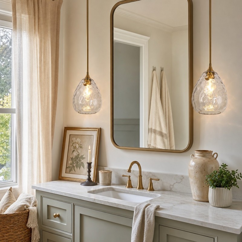 Goad Modern Teardrop Ripple Glass Pendant Light