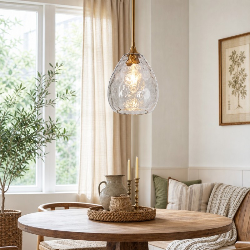 Goad Modern Teardrop Ripple Glass Pendant Light