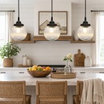 Meliora Rustic Ribbed Glass Globe Pendant Light