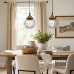 Meliora Rustic Ribbed Glass Globe Pendant Light