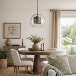 Linc Contemporary Globe Clear Glass Metal Pendant Light