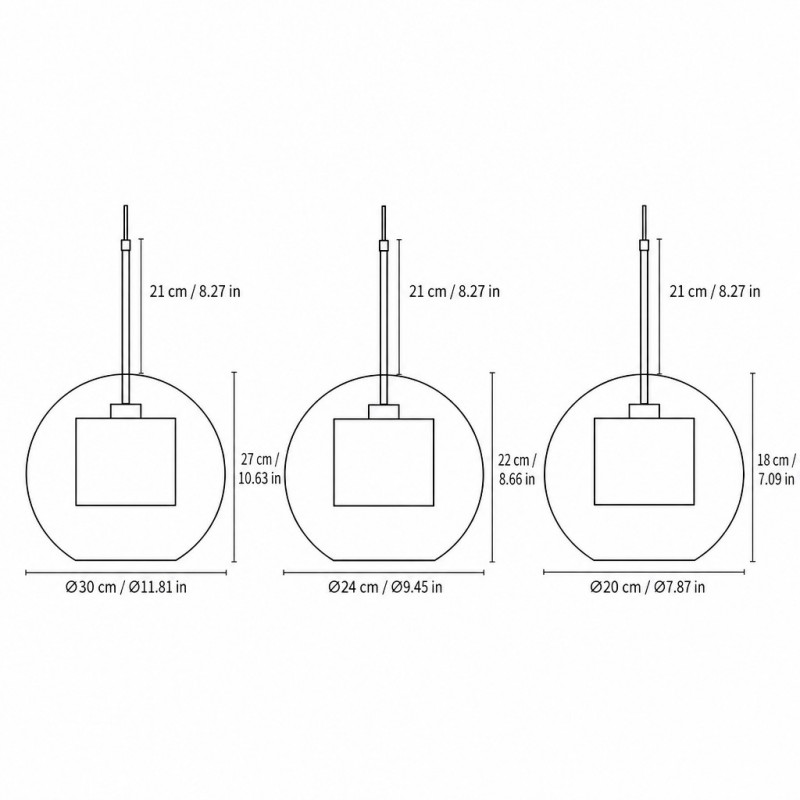 Linc Contemporary Globe Clear Glass Metal Pendant Light
