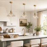 Fyron Retro Clear Brass Glass Pleated Pendant Light
