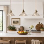 Fyron Retro Clear Brass Glass Pleated Pendant Light
