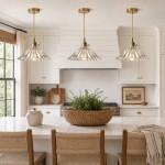 Fyron Retro Clear Brass Glass Pleated Pendant Light