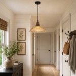 Aevia Vintage Transparent Striped Glass Pendant Light