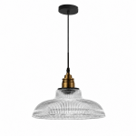 Aevia Vintage Transparent Striped Glass Pendant Light