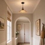 Aevia Vintage Transparent Striped Glass Pendant Light