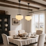Draxor White Milk Glass Pumpkin Pendant Light