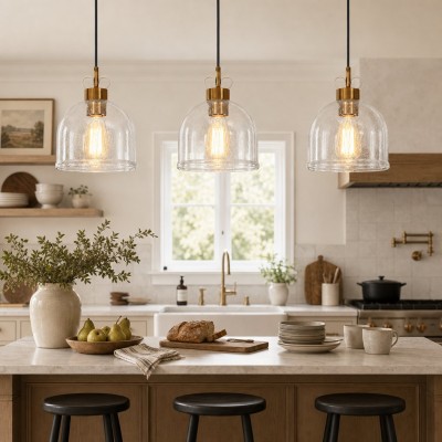 Kian Modern Seedy Glass Pendant Light