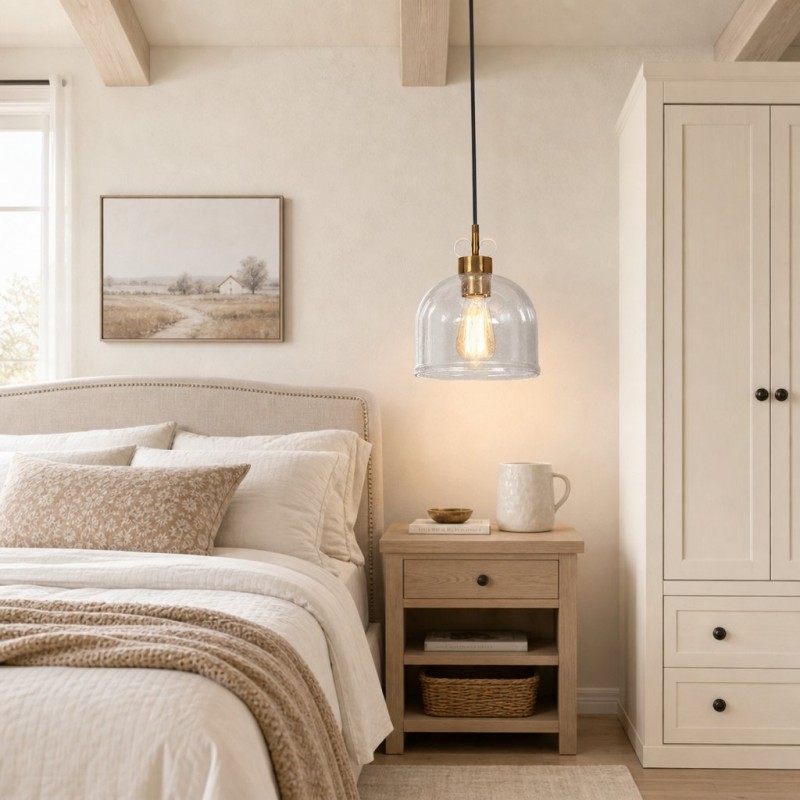 Kian Modern Seedy Glass Pendant Light