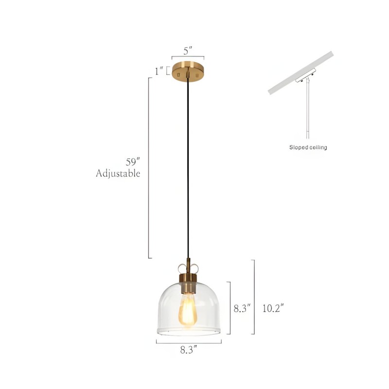 Kian Modern Seedy Glass Pendant Light