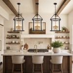 Merrick Metal Lantern Round Glass Chandelier