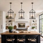 Merrick Metal Lantern Round Glass Chandelier