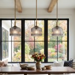 Hesper Farmhouse Ribbed Glass Pendant Light
