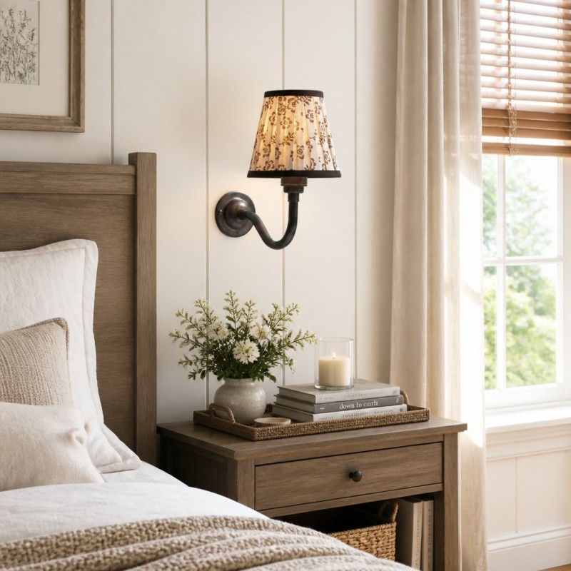 Nyxel Vintage Fabric Small Wall Sconce