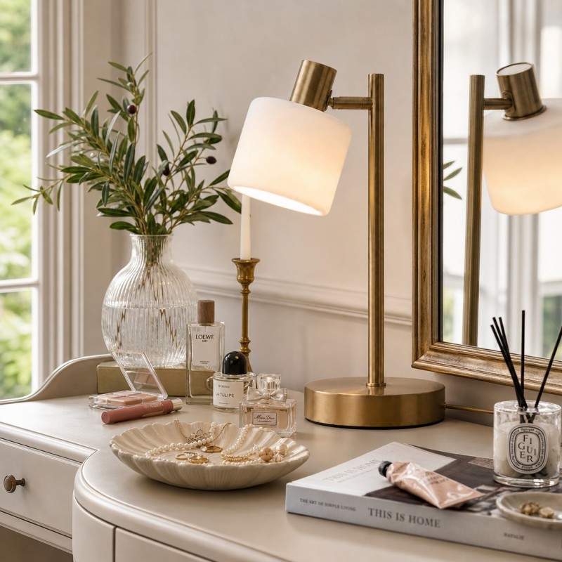 Aura Contemporary Adjustable Porcelain Table Lamp