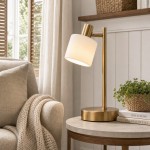 Aura Contemporary Adjustable Porcelain Table Lamp