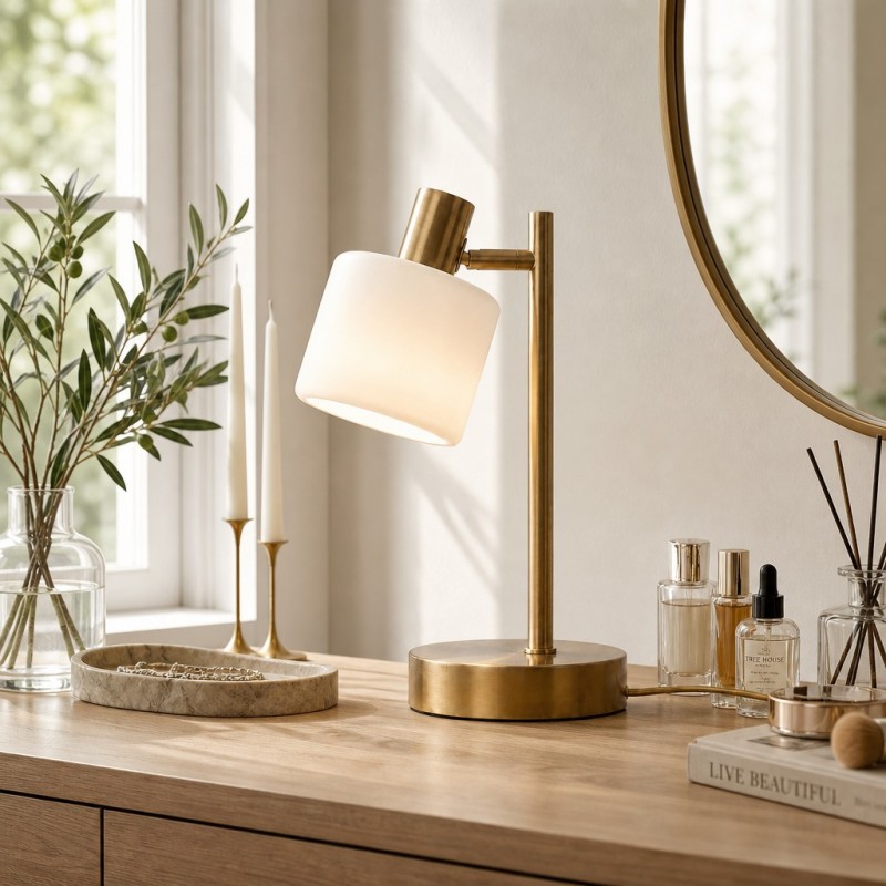 Aura Contemporary Adjustable Porcelain Table Lamp