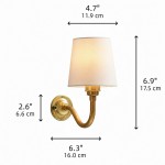 Nyxel Vintage Fabric Small Wall Sconce