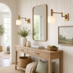 Aura Elegant Brass Swing Arm Porcelain Wall Sconce
