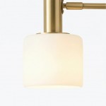 Aura Elegant Brass Swing Arm Porcelain Wall Sconce