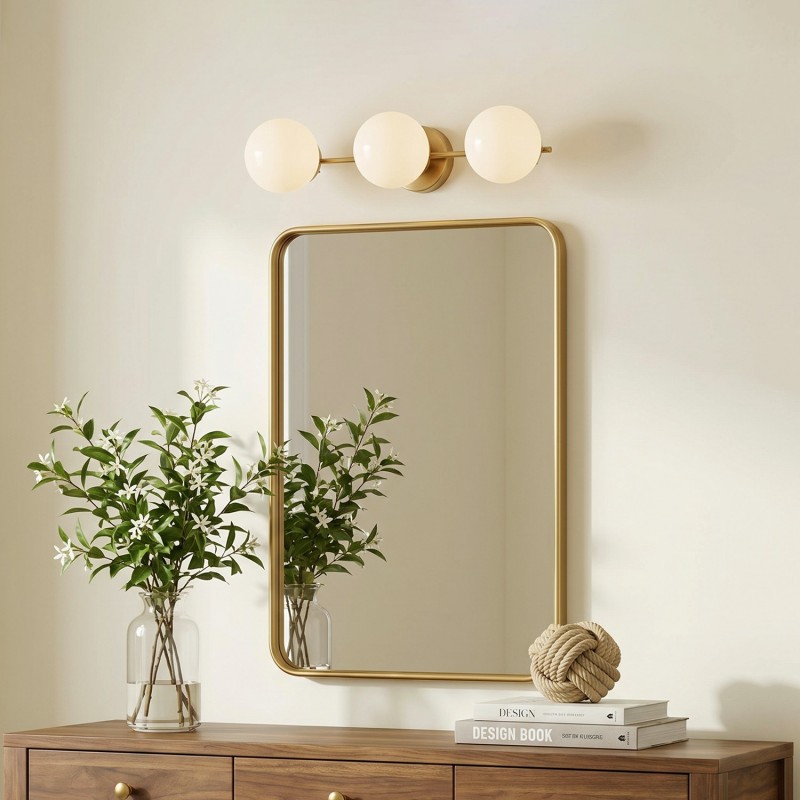 Philo Nordic 3-light Glass Globes Wall Light