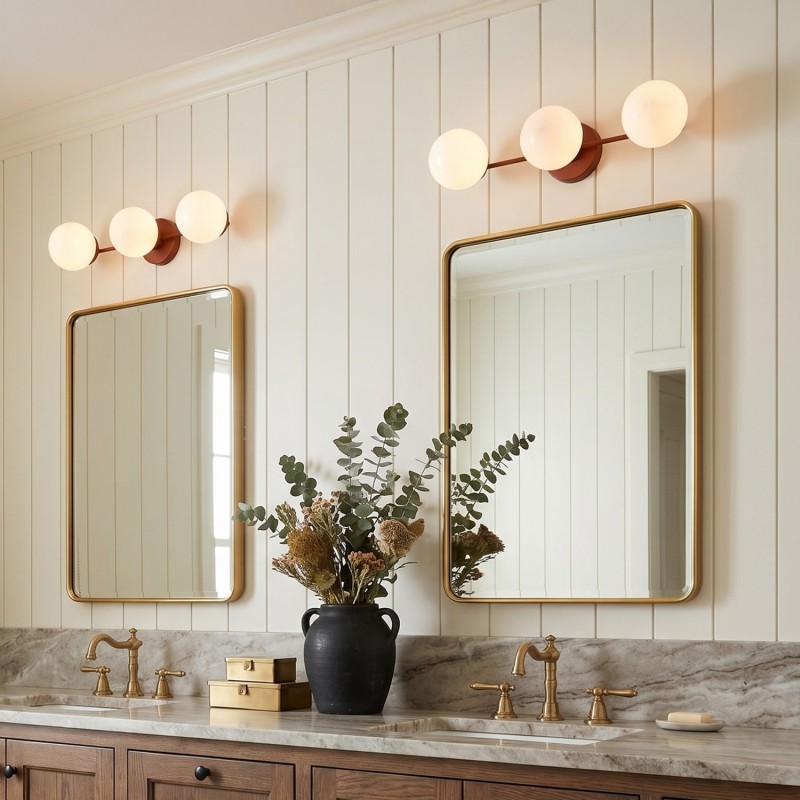 Philo Nordic 3-light Glass Globes Wall Light