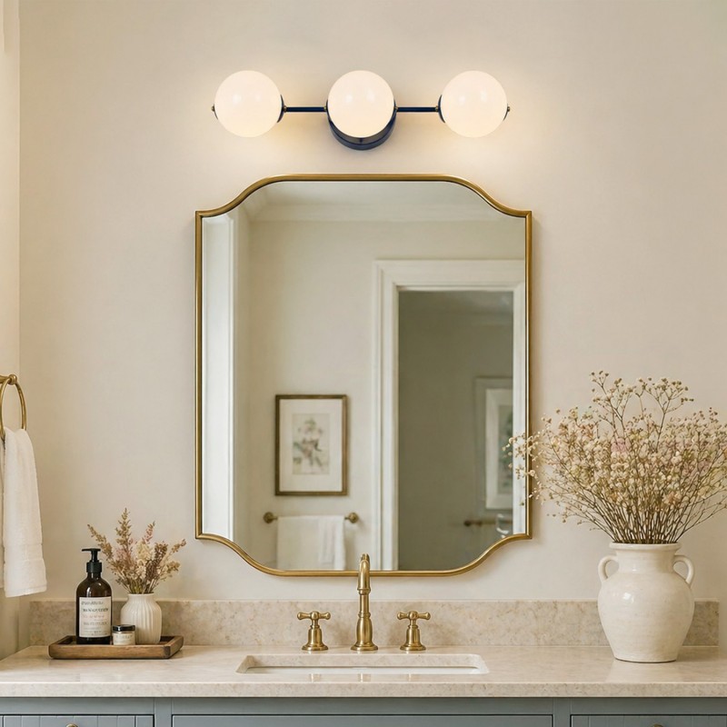 Philo Nordic 3-light Glass Globes Wall Light