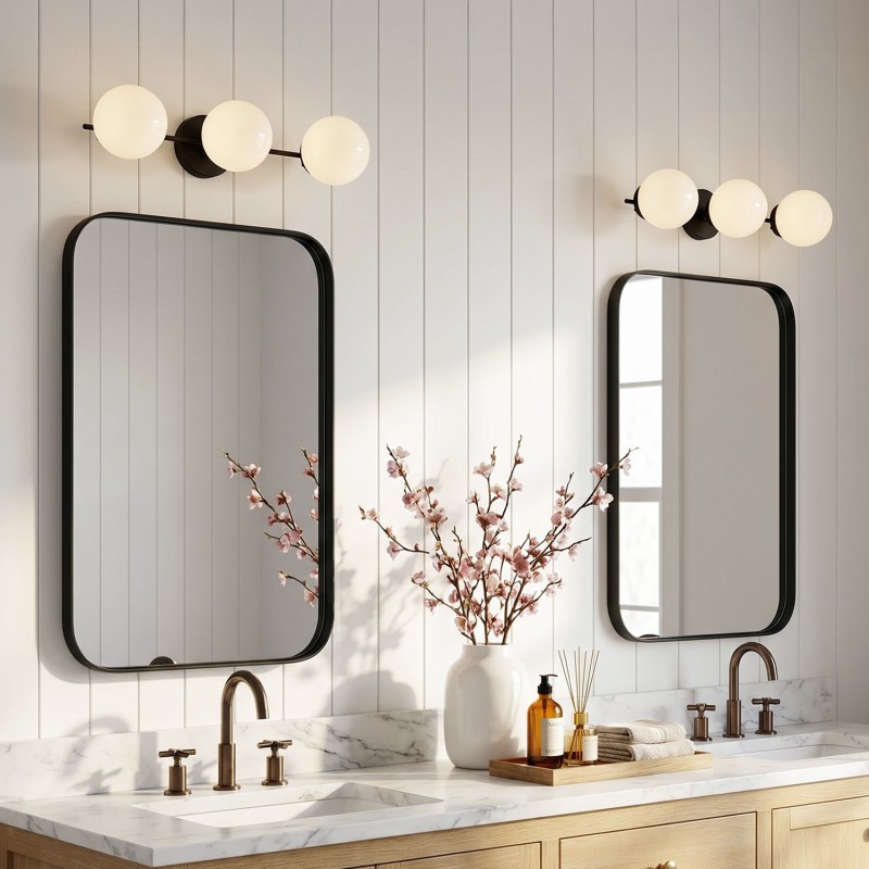 Philo Nordic 3-light Glass Globes Wall Light