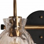 Brant Modern Hammered Glass Dome Vanity Wall Light