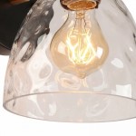 Brant Modern Hammered Glass Dome Vanity Wall Light