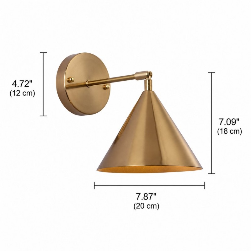 Bastian Adjustable Industrial Brass Wall Sconce