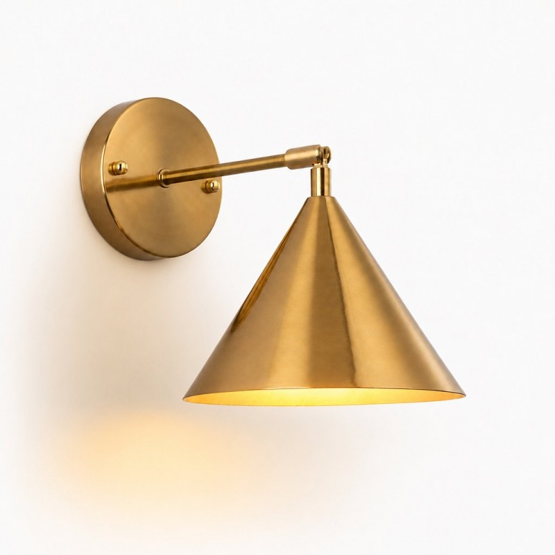 Bastian Adjustable Industrial Brass Wall Sconce