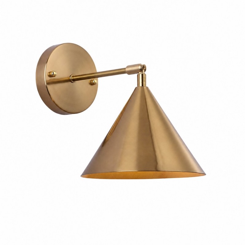 Bastian Adjustable Industrial Brass Wall Sconce