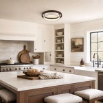 Jayce Organic Wood & Travertine Layered Round Ceiling Light