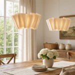 Jonas Modern Pleated Fabric Pendant Light