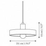Harlow Wabi-Sabi Travertine & Wood Circular Pendant Light