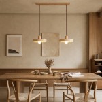 Harlow Wabi-Sabi Travertine & Wood Circular Pendant Light