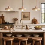 Harlow Wabi-Sabi Travertine & Wood Circular Pendant Light